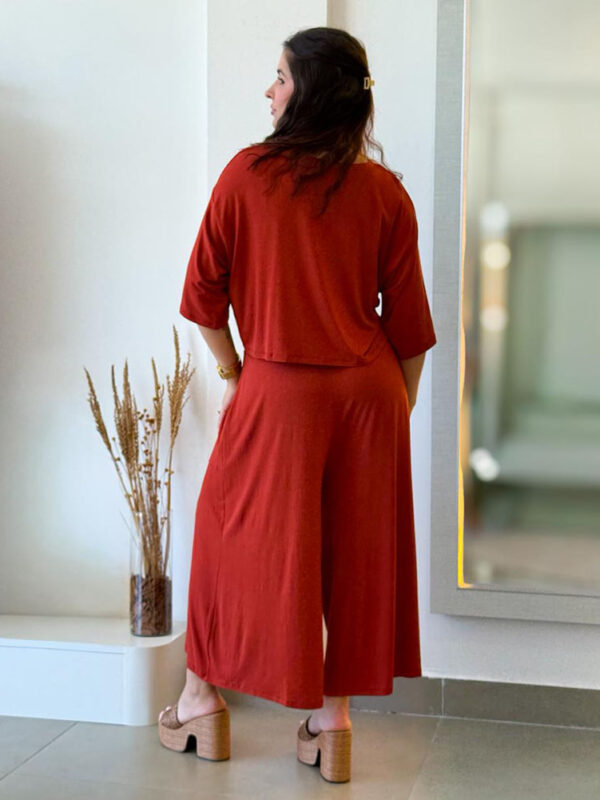 Conjunto Pantacourt Terracota