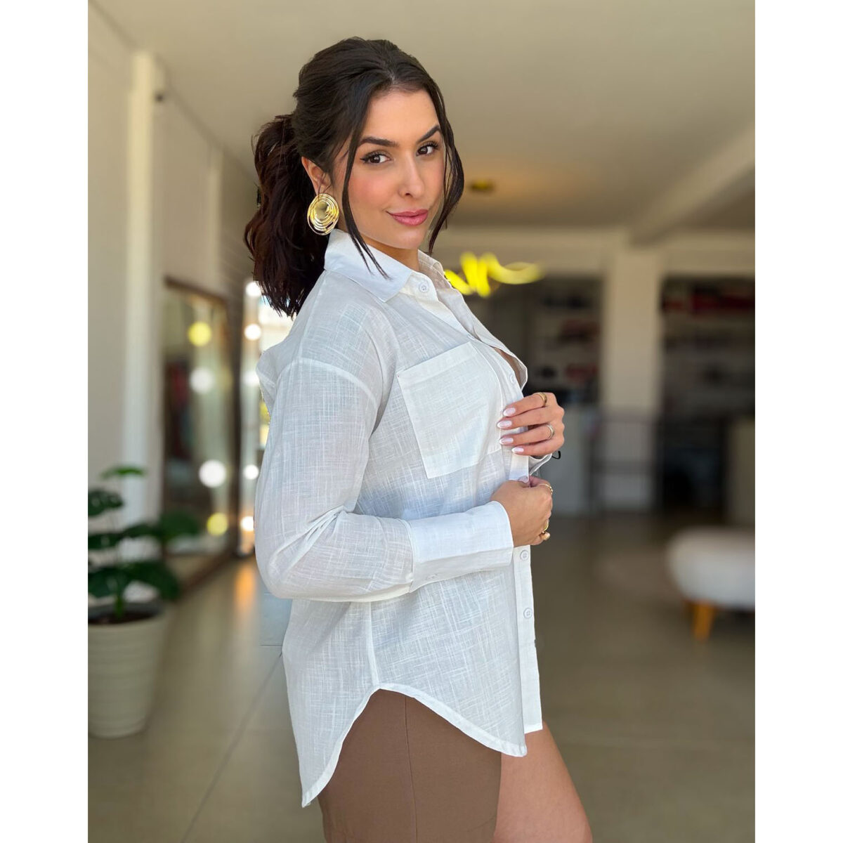 Camisa Algodão Branco