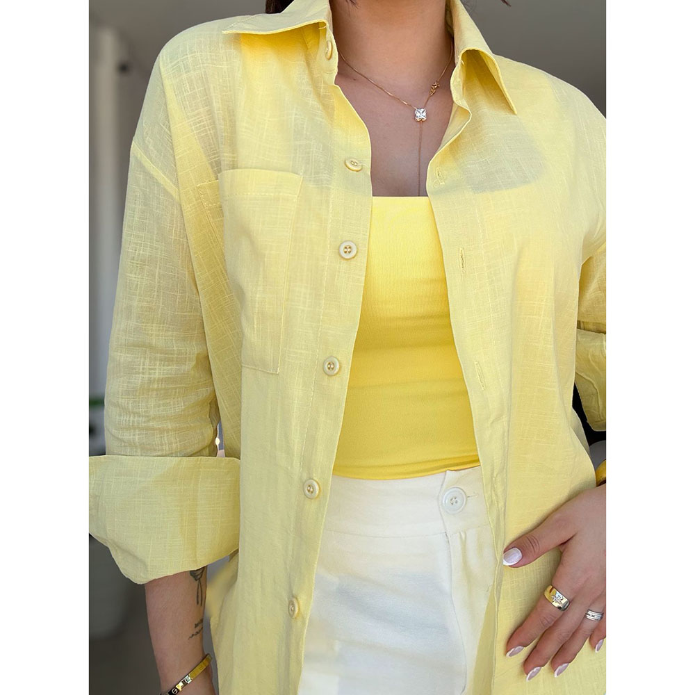 Camisa Algodão Amarelo