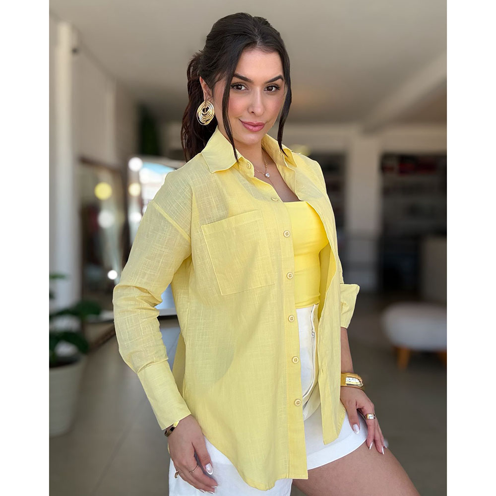 Camisa Algodão Amarelo