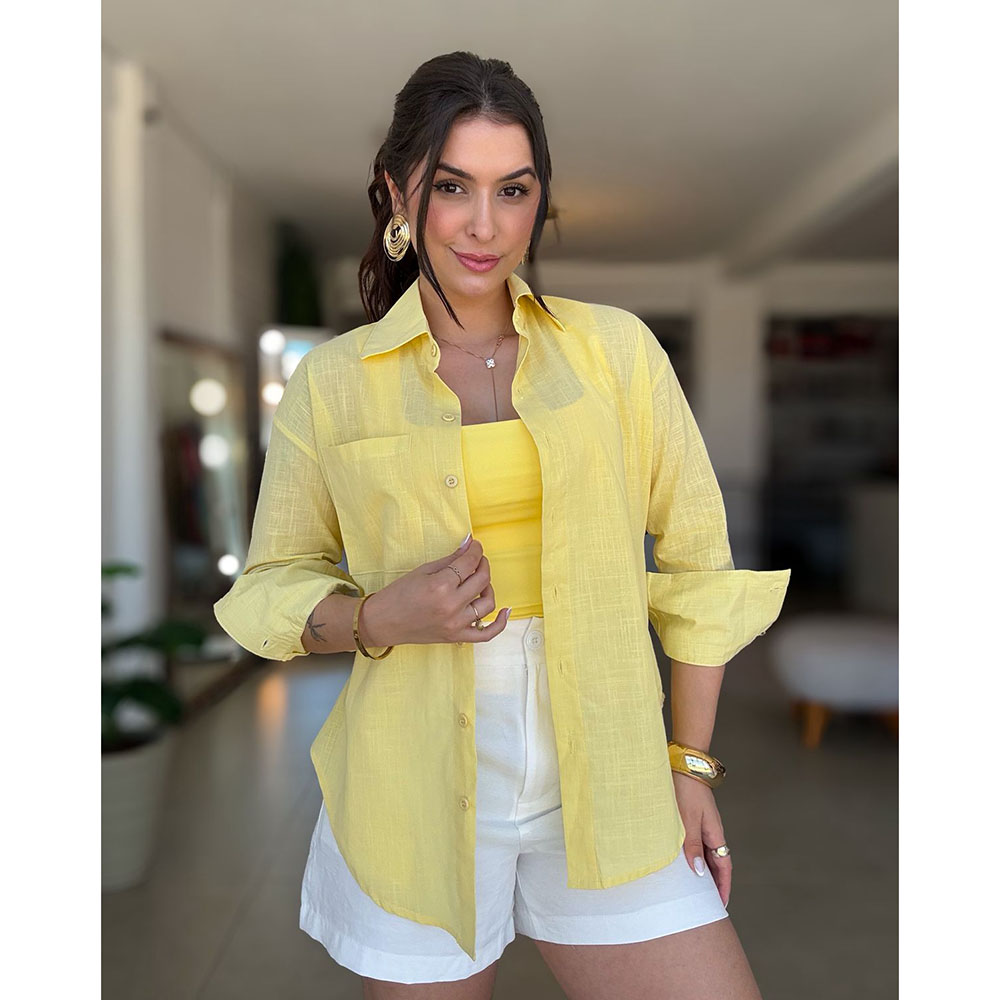 Camisa Algodão Amarelo