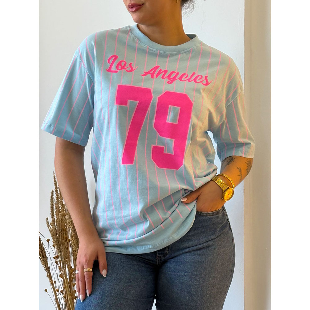 Camiseta Los Angeles Azul Claro