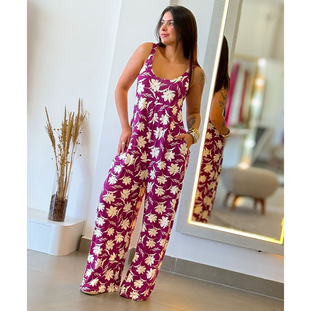 Macacão Viscolycra Estampa 40