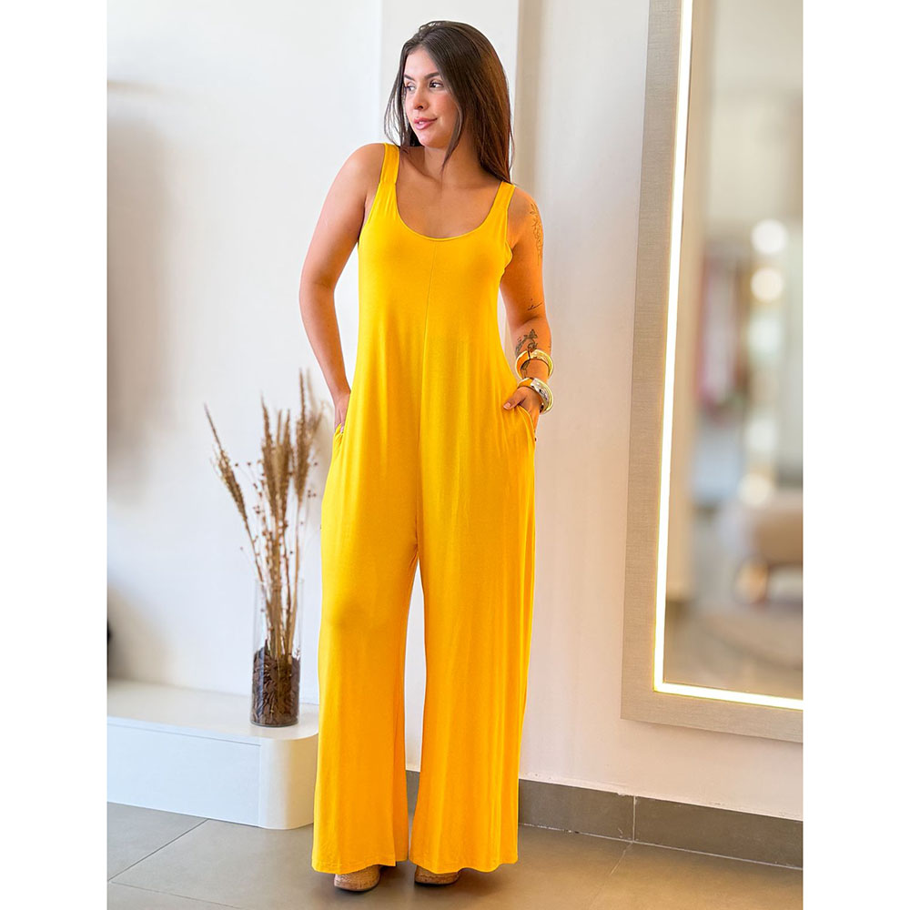 Macacão Viscolycra Amarelo