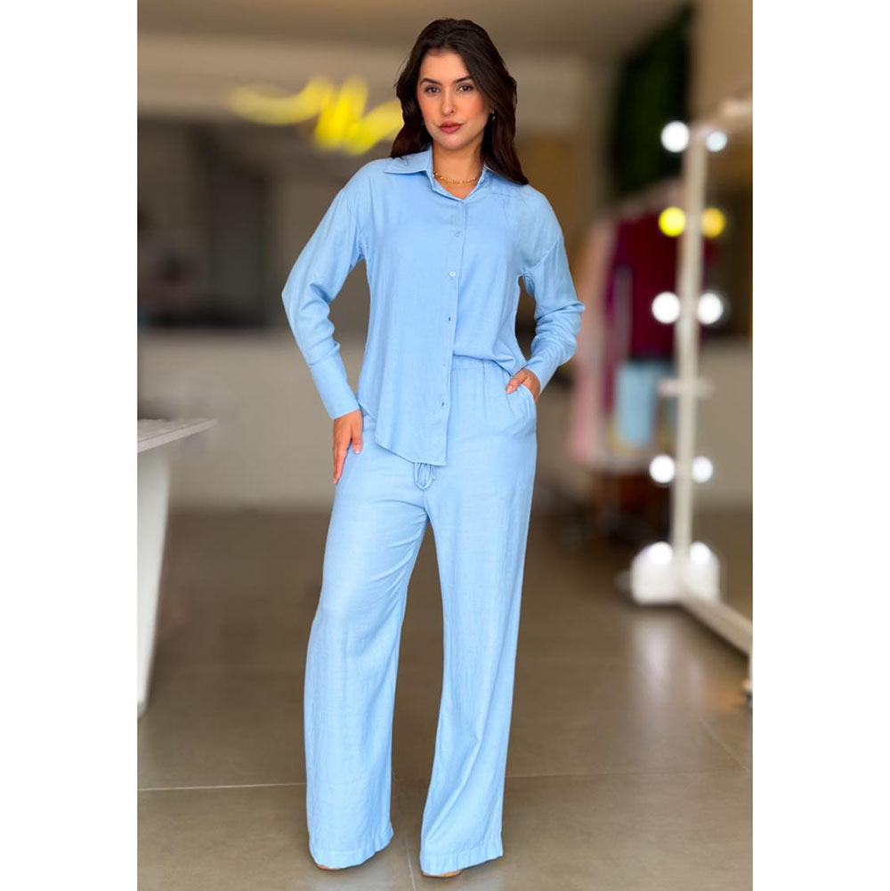 Camisa Elegance Azul Claro