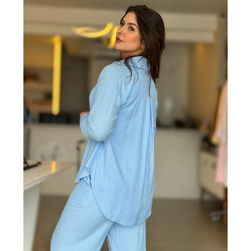 Camisa Elegance Azul Claro