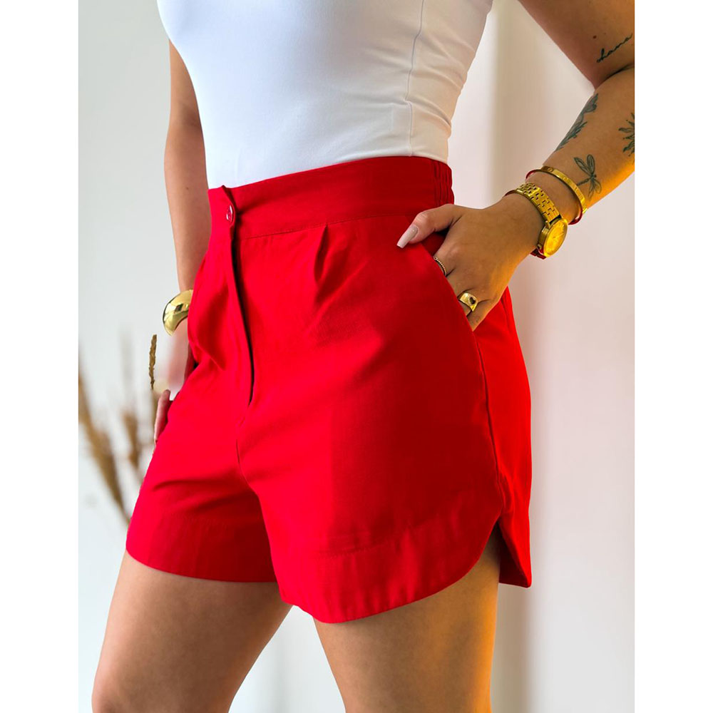 Short Social Marrant Vermelho