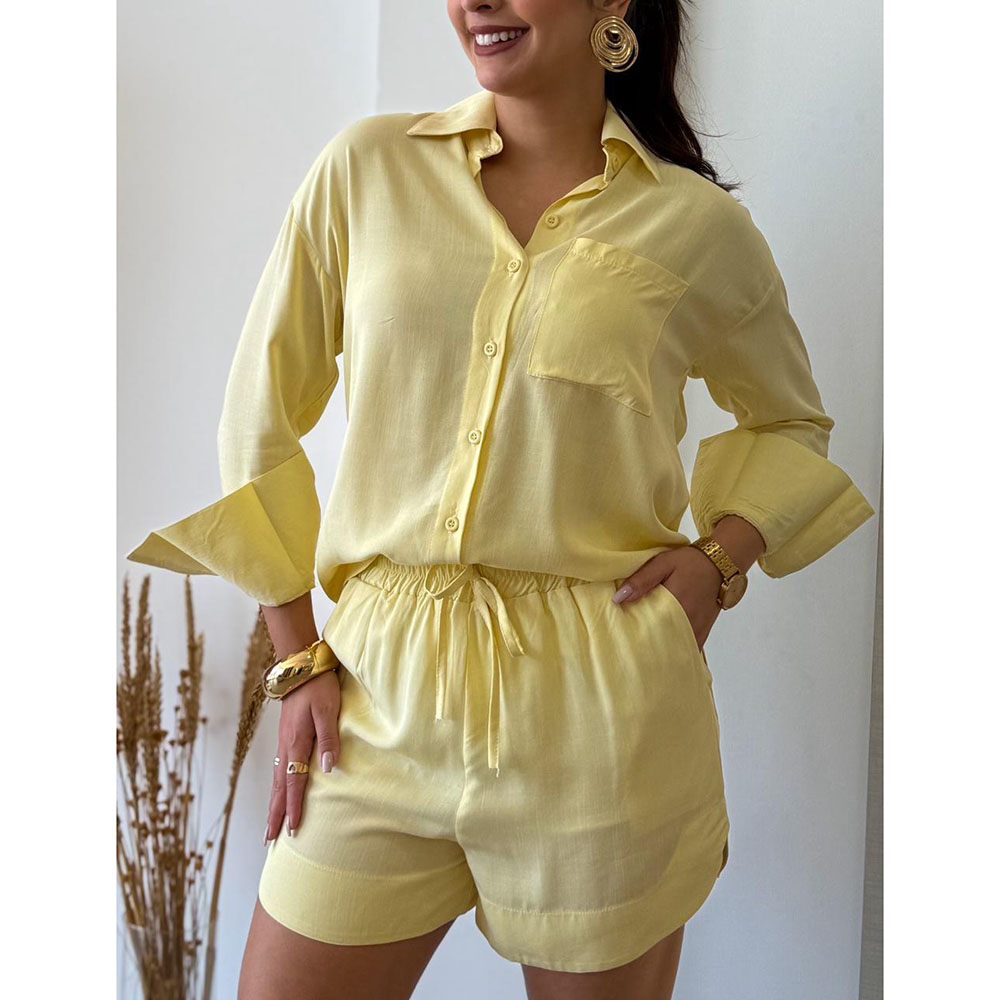 Conjunto Viscolinho Amarelo