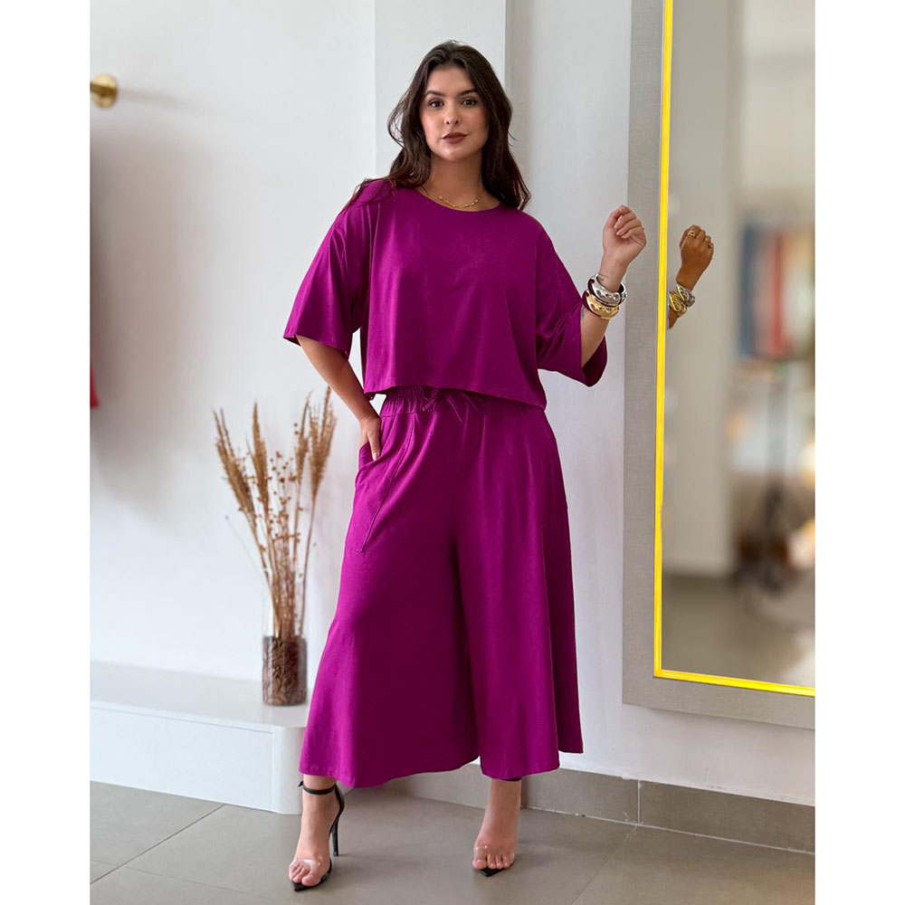 Conjunto Pantacourt Fúcsia