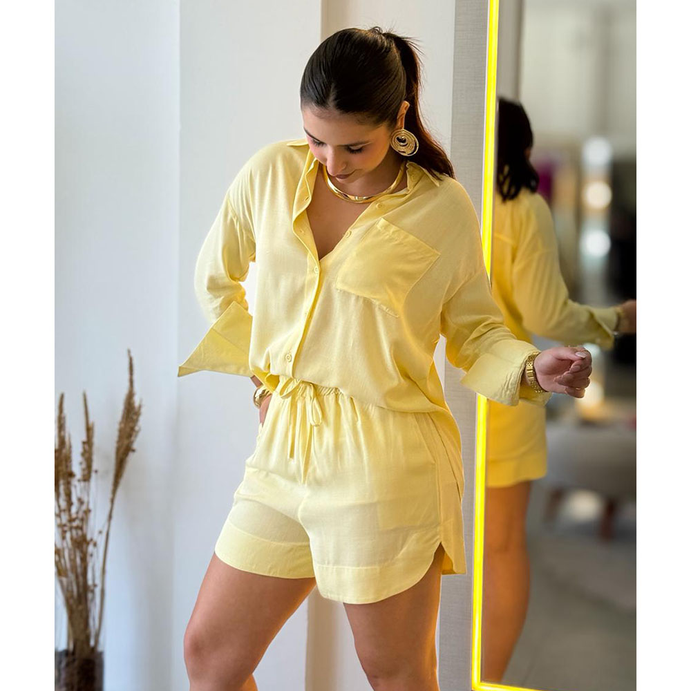 Conjunto Viscolinho Amarelo