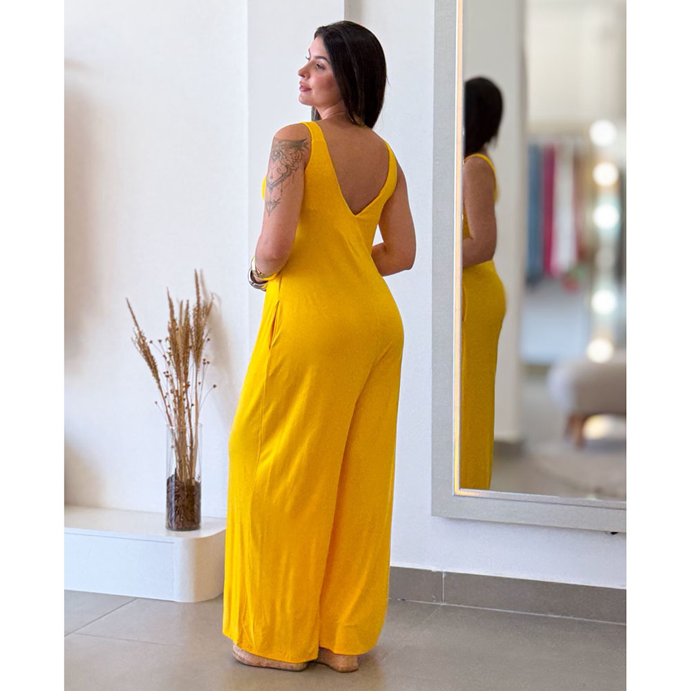 Macacão Viscolycra Amarelo