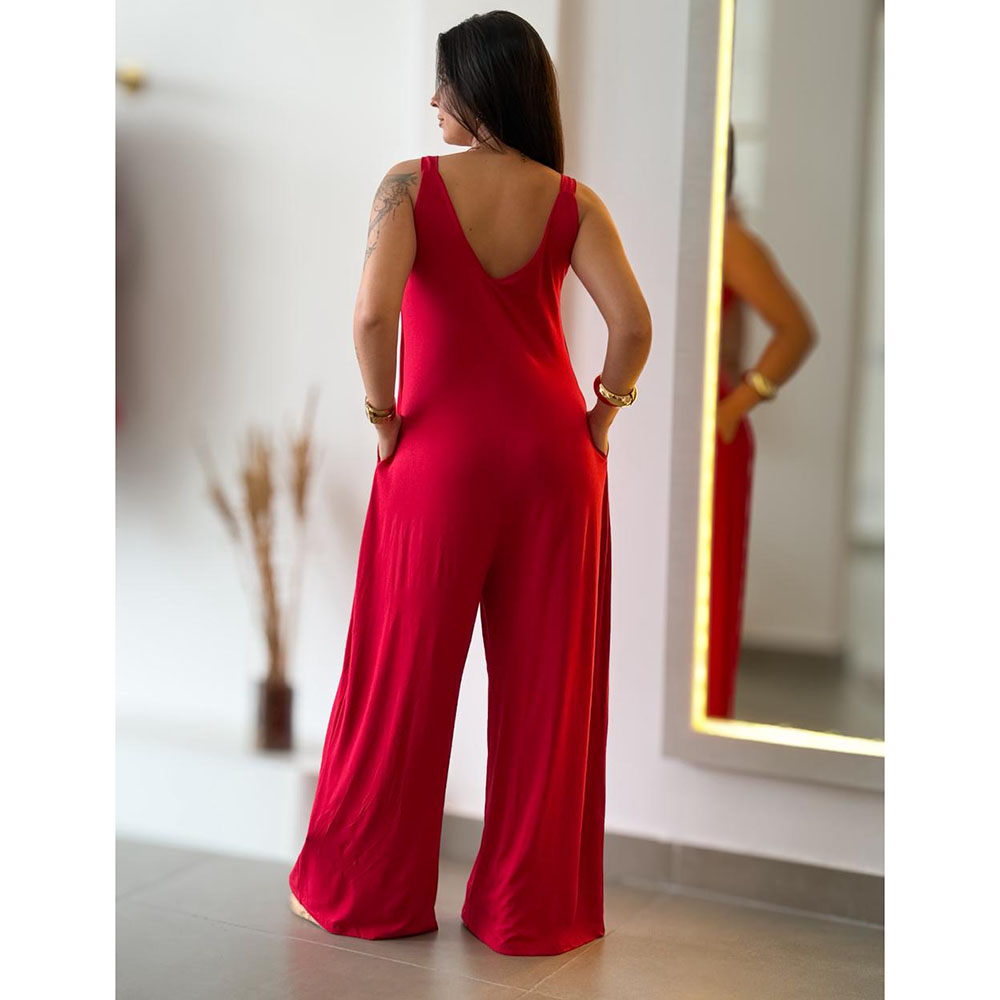 Macacão Viscolycra Vermelho