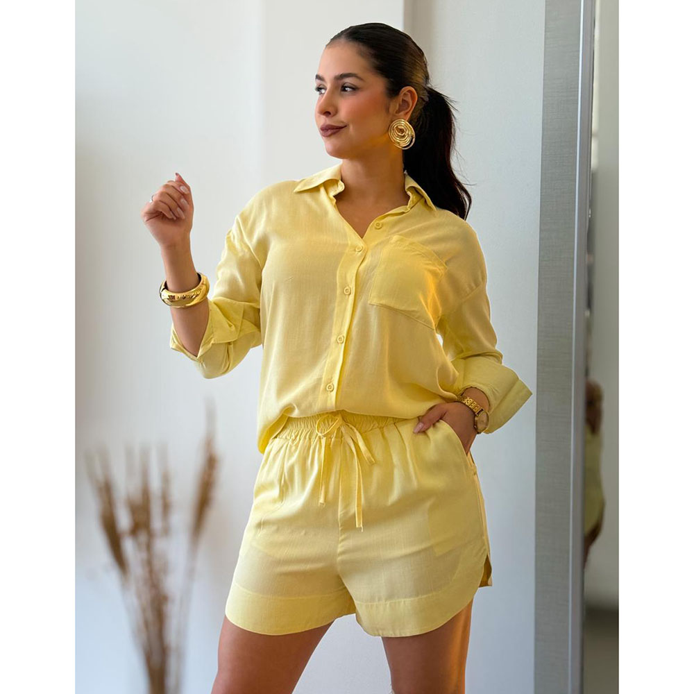 Conjunto Viscolinho Amarelo
