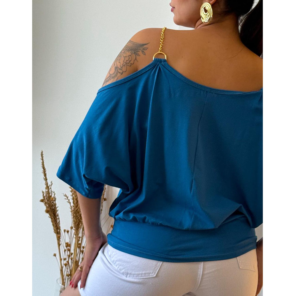 Blusa Corrente Azul Jeans