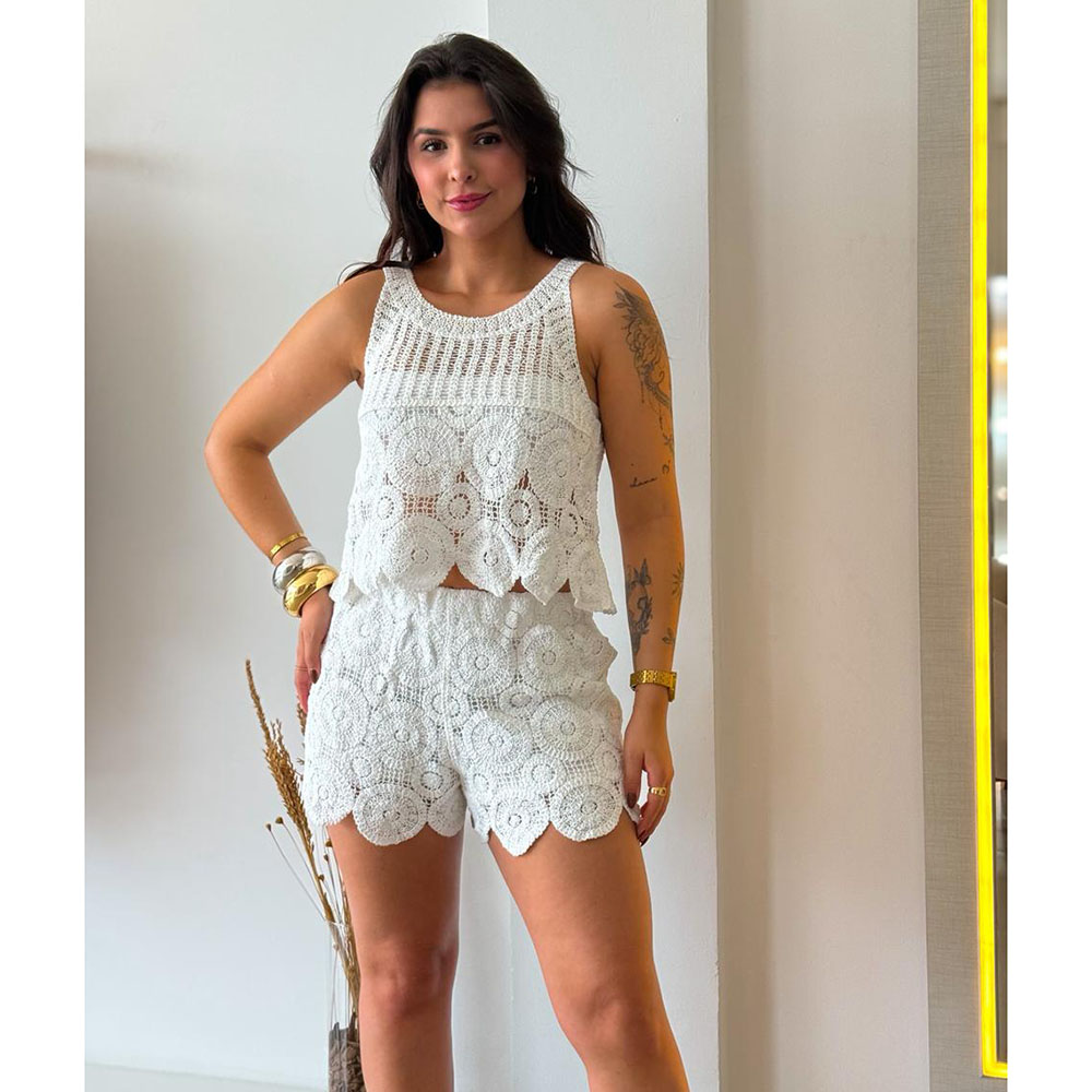 Conjunto Crochê Branco