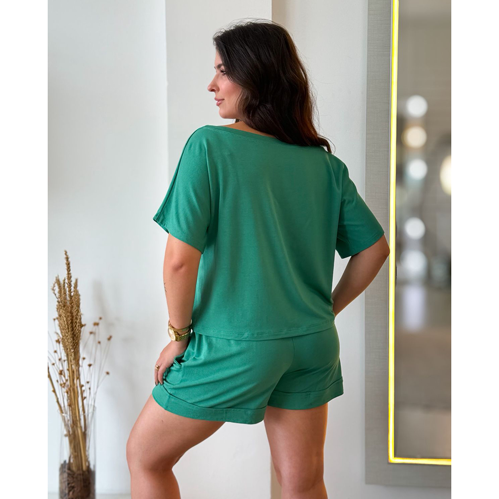 Conjunto Moletinho Short Verde