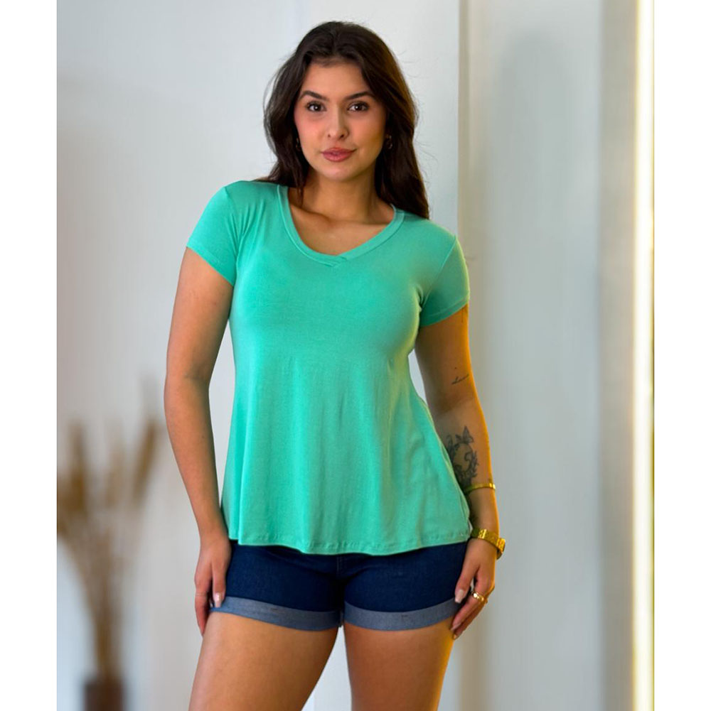 Blusa Bata Verde Jade