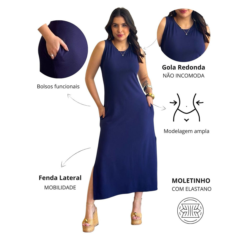 Vestido Regata Moletinho Terracota