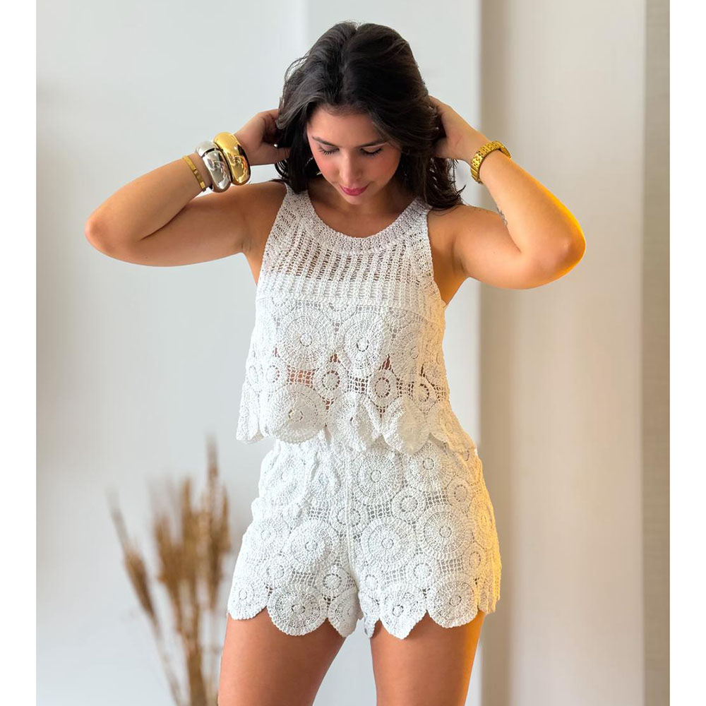 Conjunto Crochê Branco