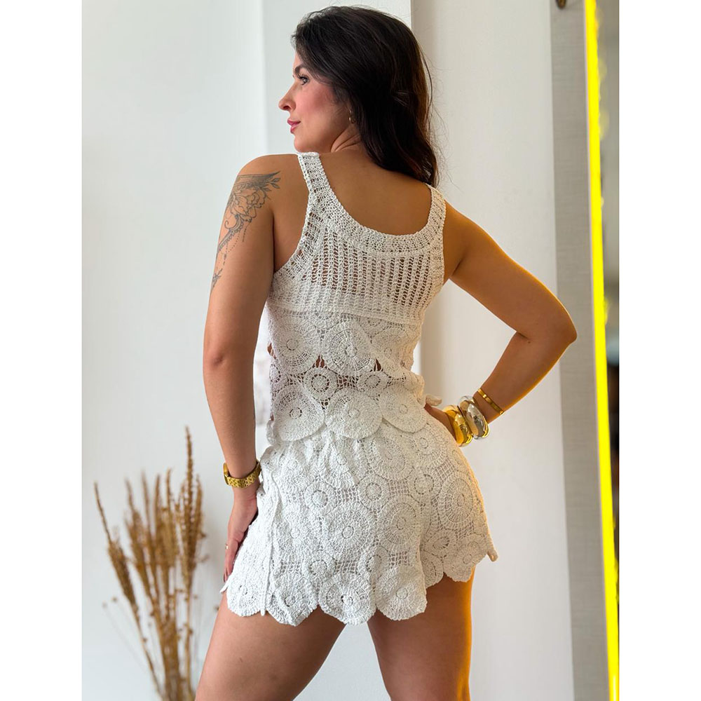 Conjunto Crochê Branco