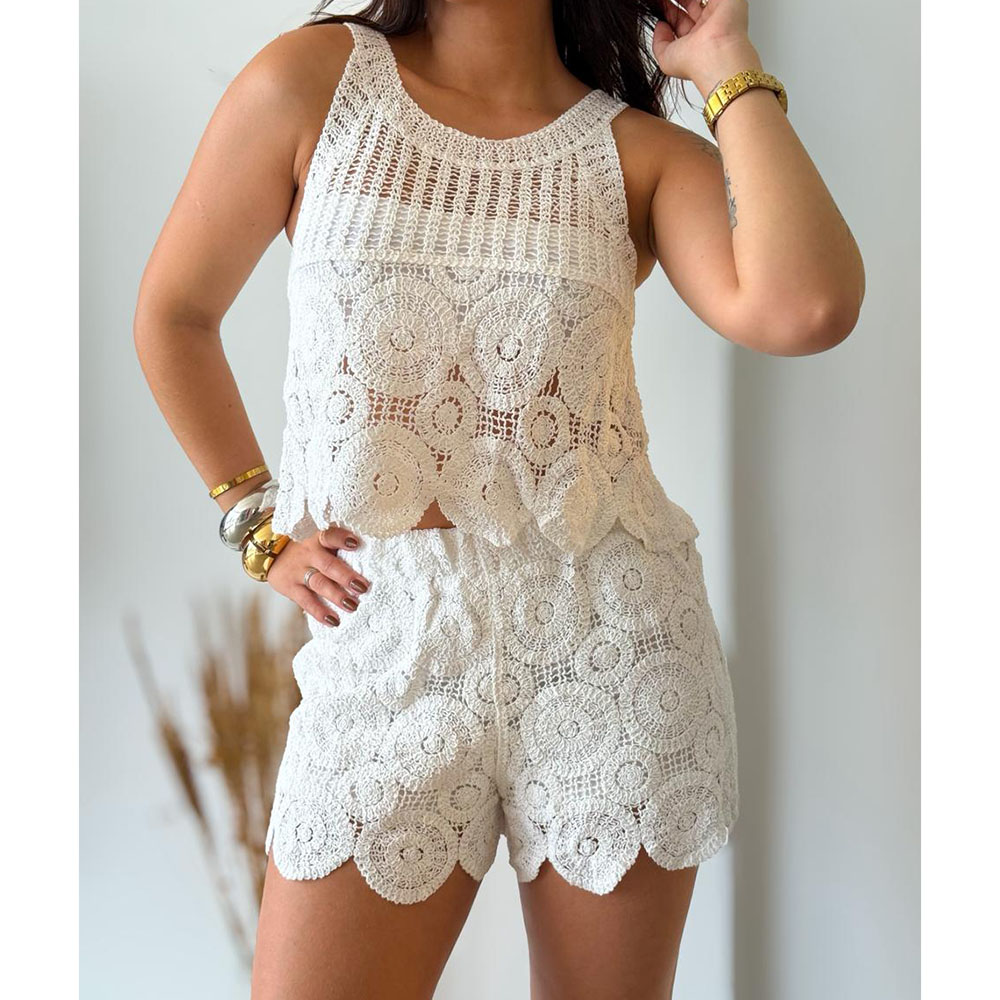 Conjunto Crochê Branco