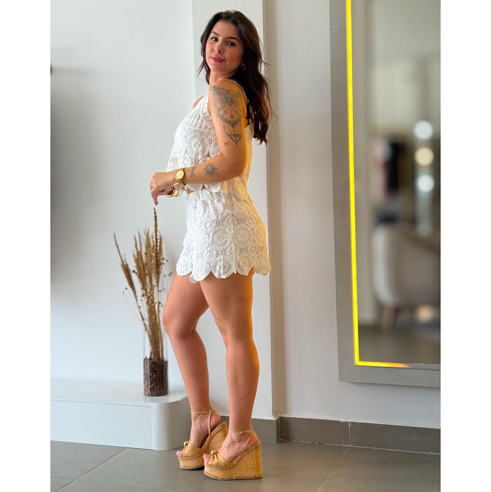 Conjunto Crochê Branco