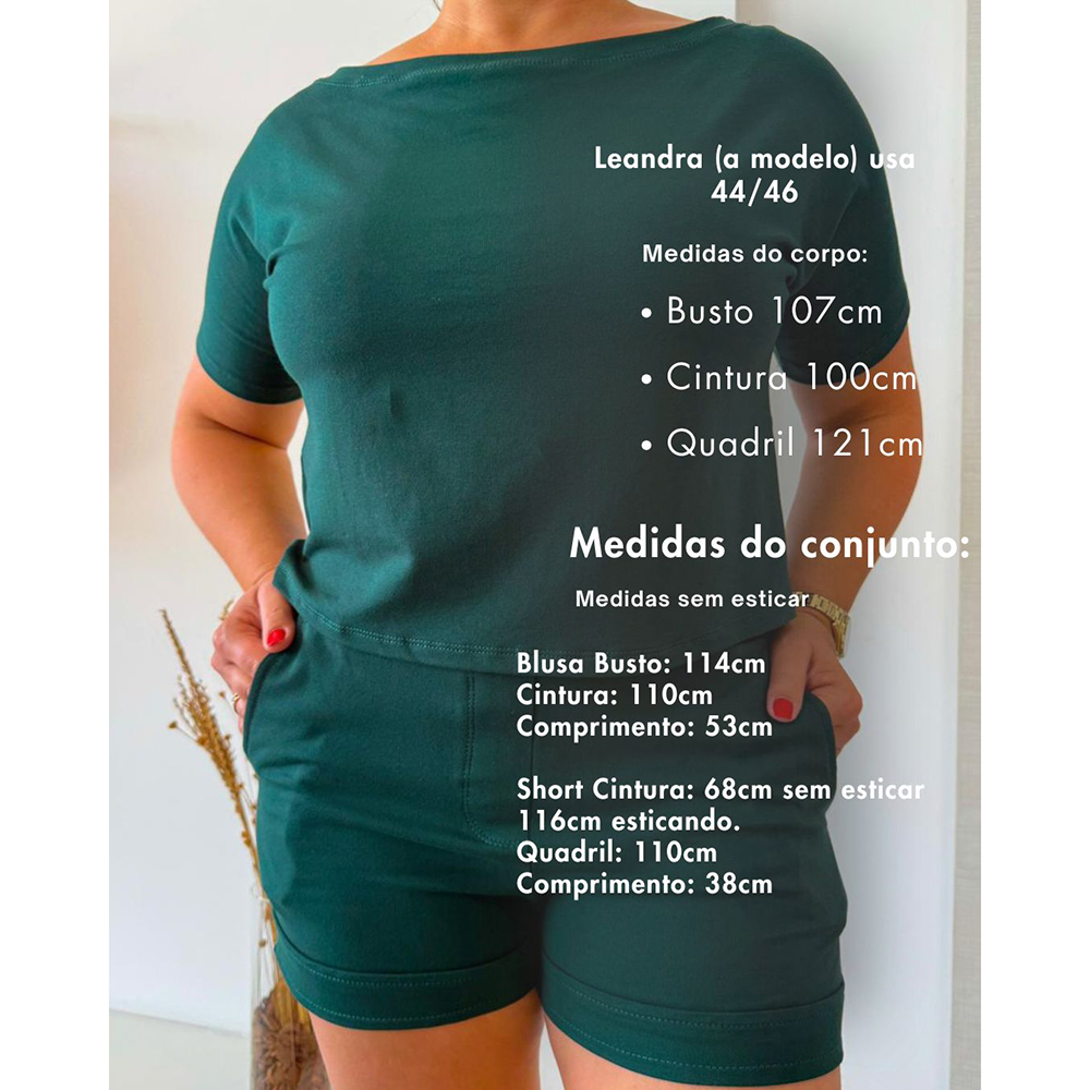 Conjunto Moletinho Short Azul Petróleo