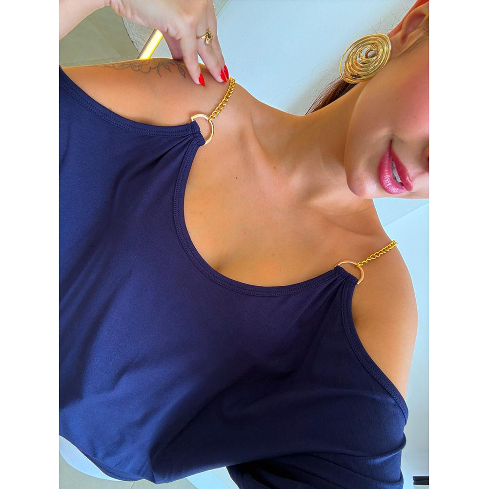 Blusa Corrente Azul Marinho