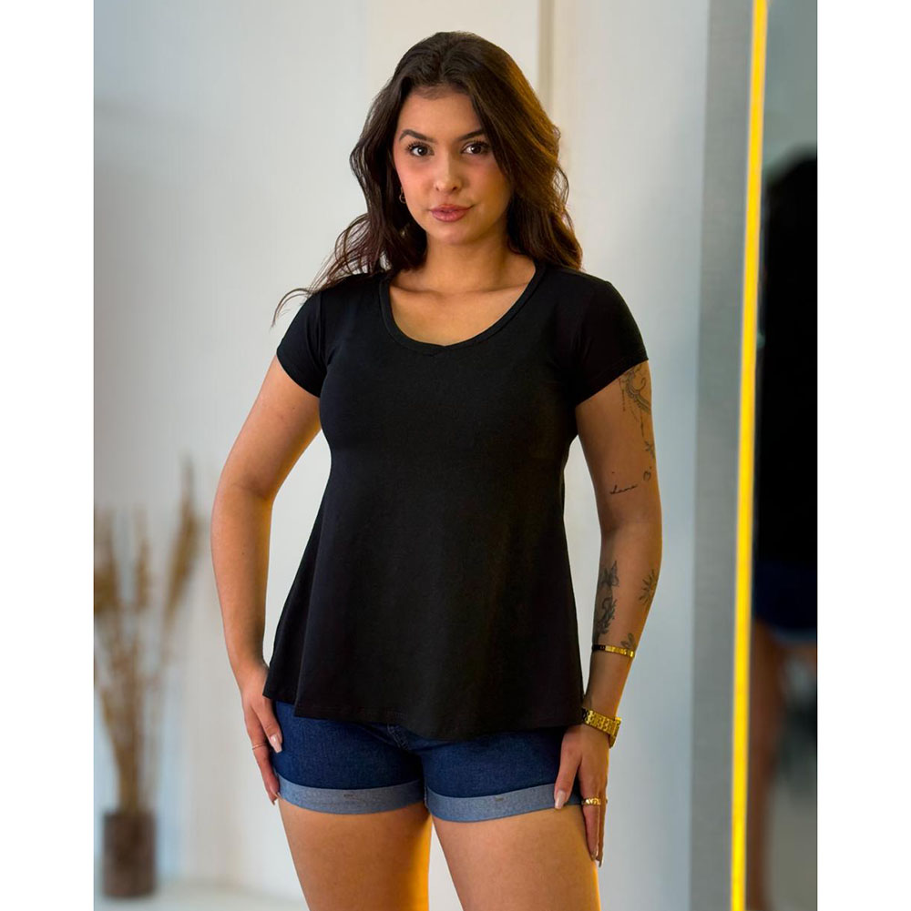 Blusa Bata Preta