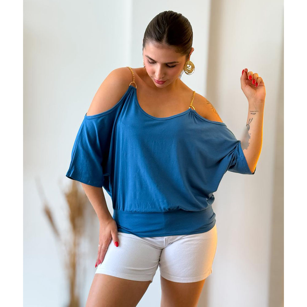 Blusa Corrente Azul Jeans