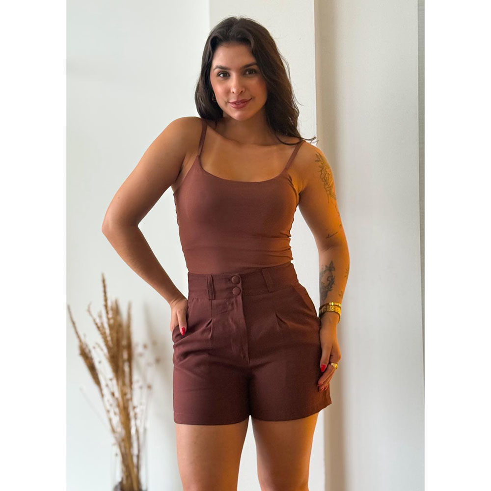 Short Alfaiataria Marrant Marrom