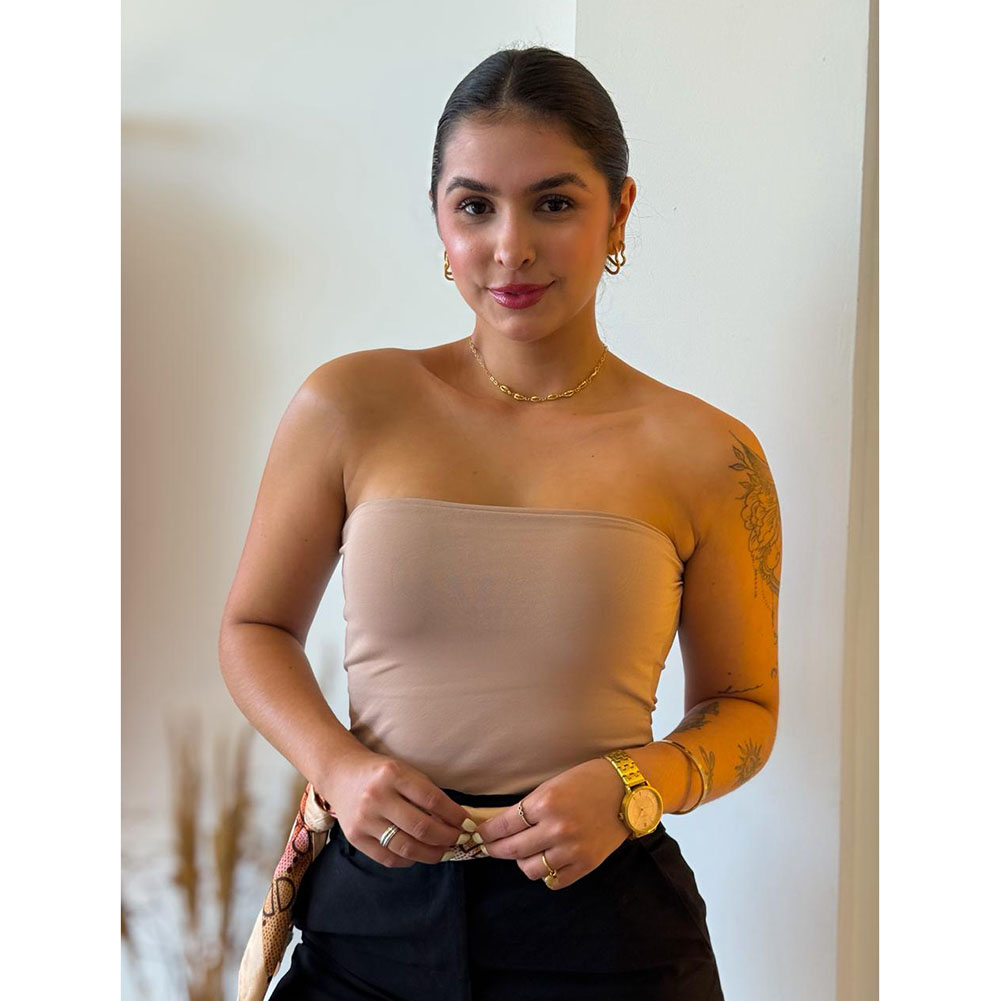 Blusa Faixa Nude