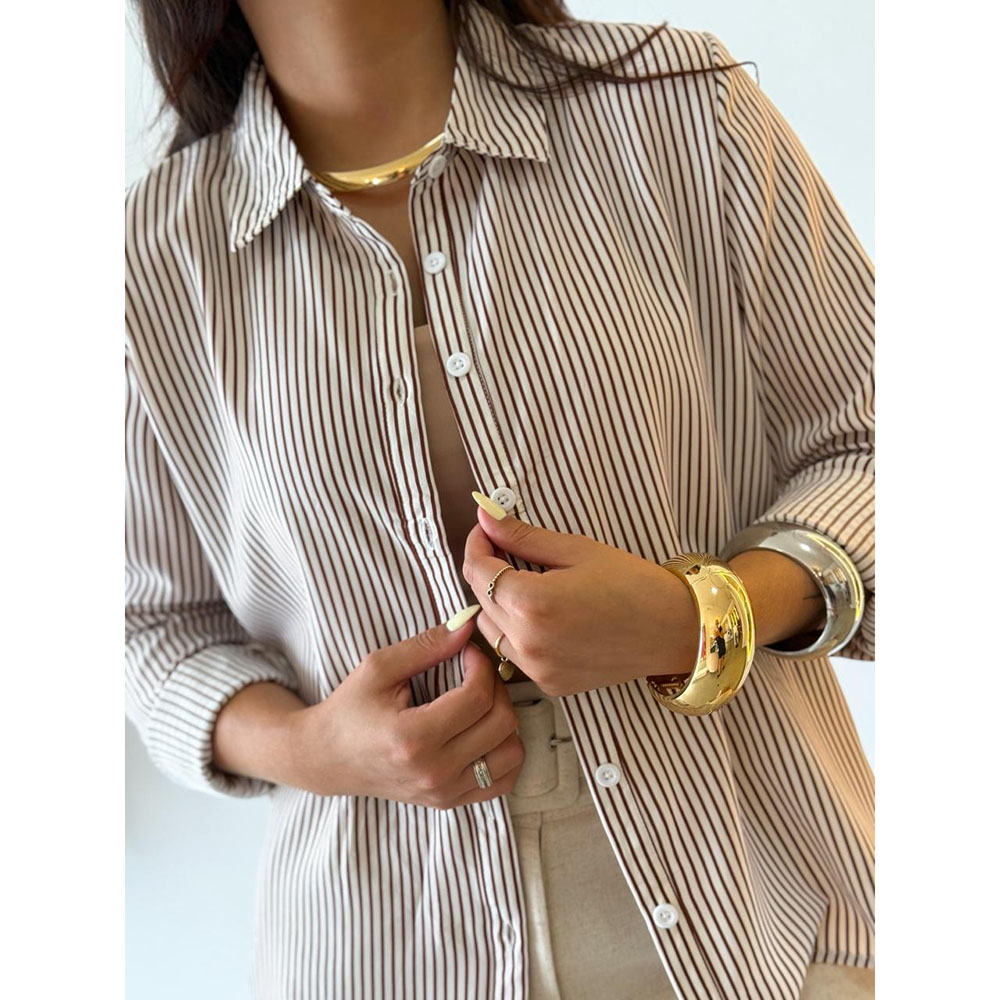 Camisa Listra Marrom