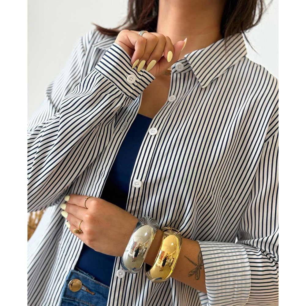 Camisa Listra Azul Marinho