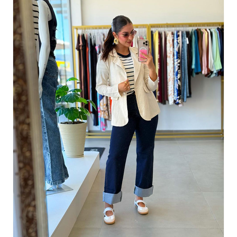 Blazer Linho Importado Cru