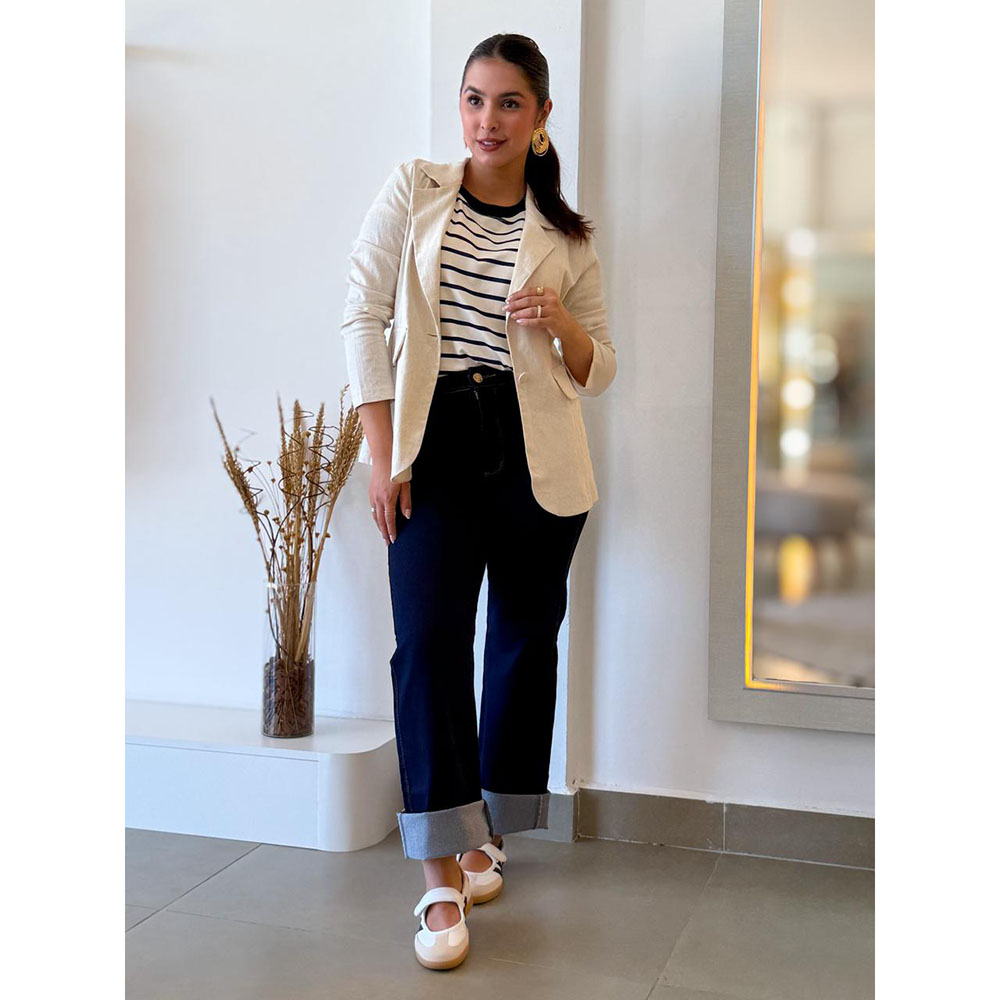 Blazer Linho Importado Cru