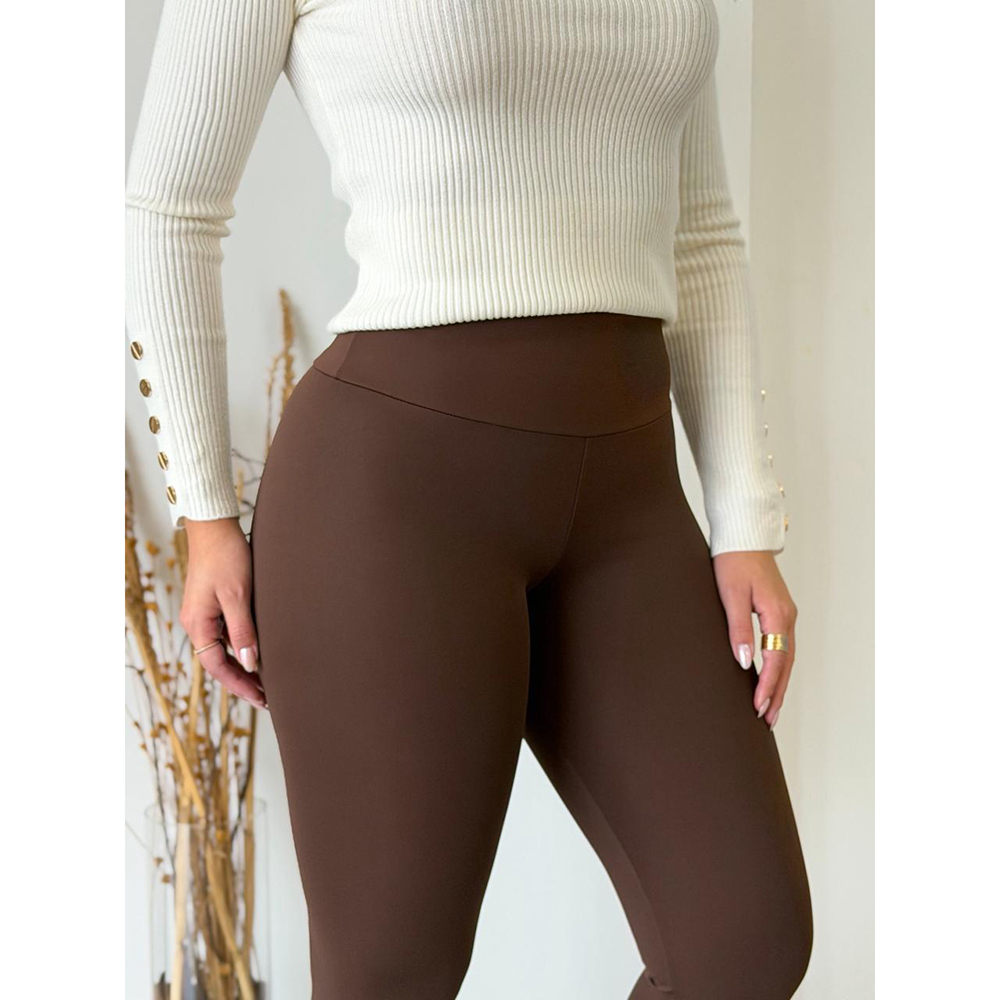 Calça Legging Basica Blackout Marrom