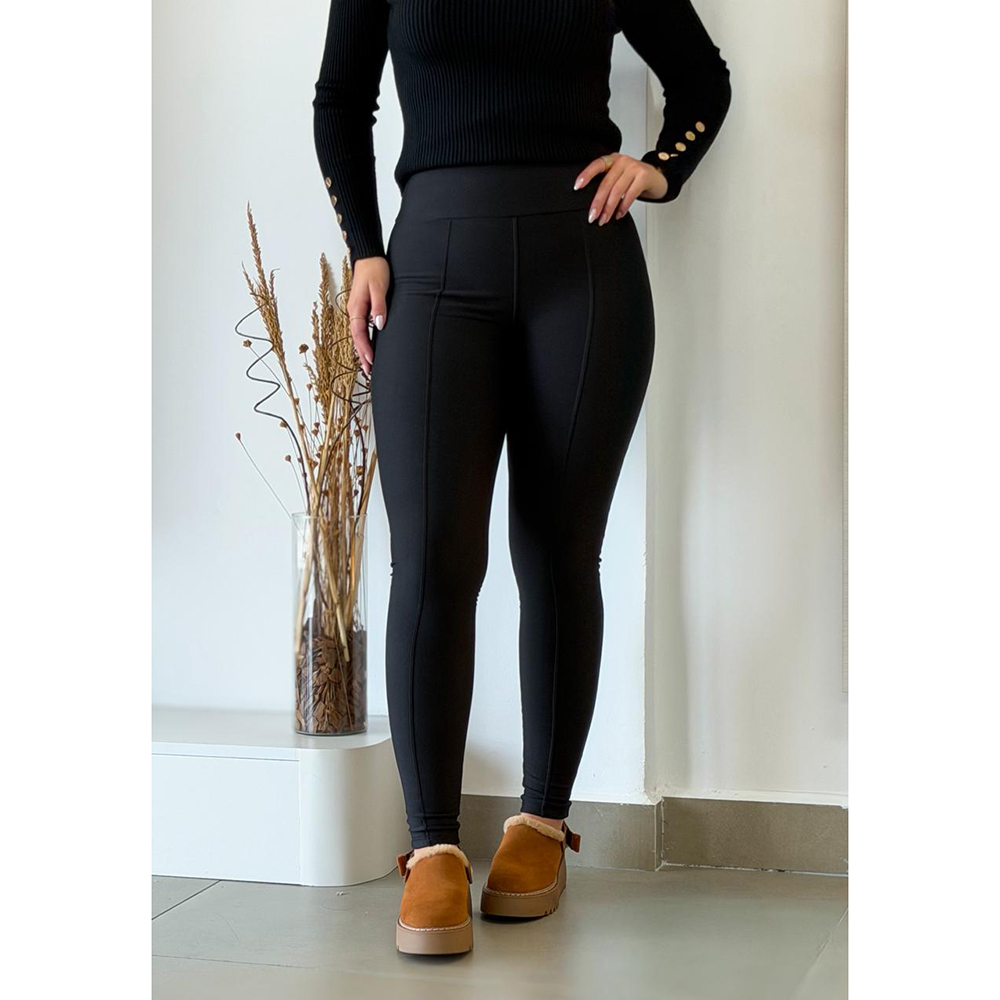 Calça Montaria Flanelada Preta