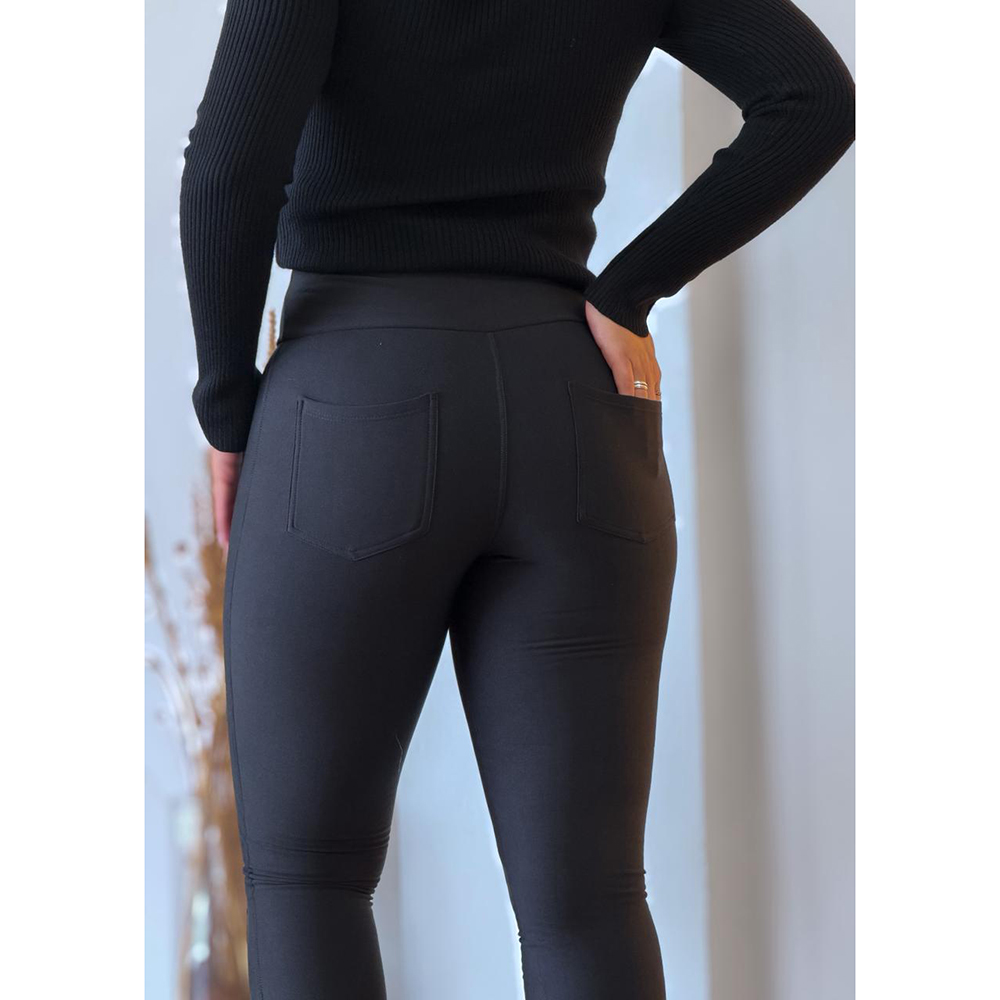 Calça Montaria Flanelada Preta