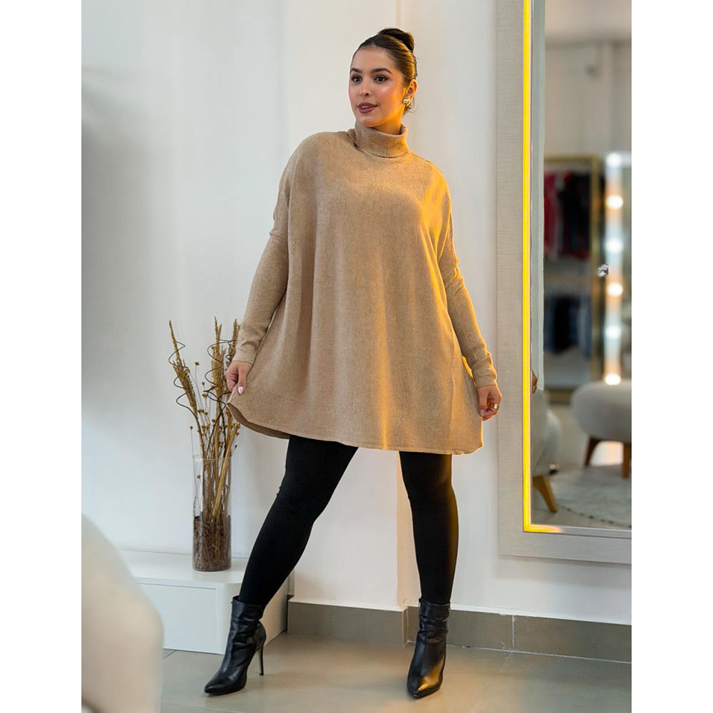 Poncho Modal Amplo Nude