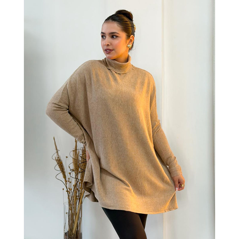 Poncho Modal Amplo Nude
