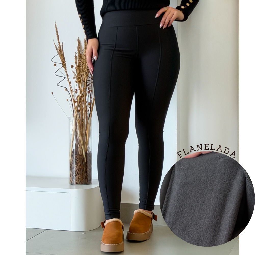 Calça Montaria Flanelada Preta