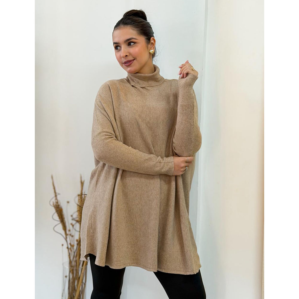 Poncho Modal Amplo Nude