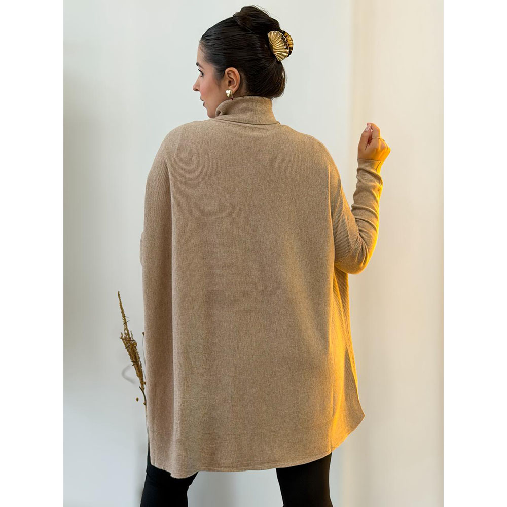 Poncho Modal Amplo Nude