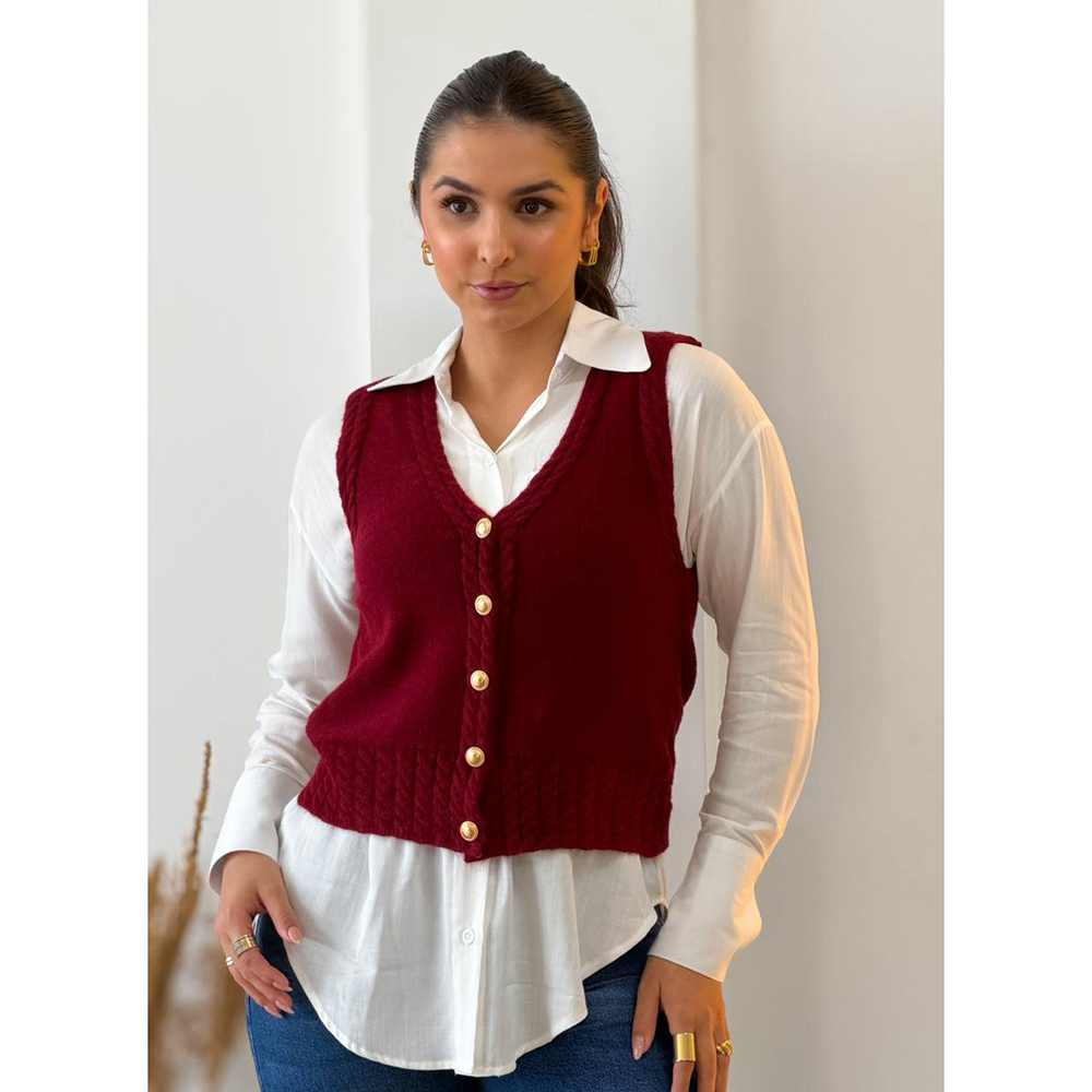 Colete Modal Marsala