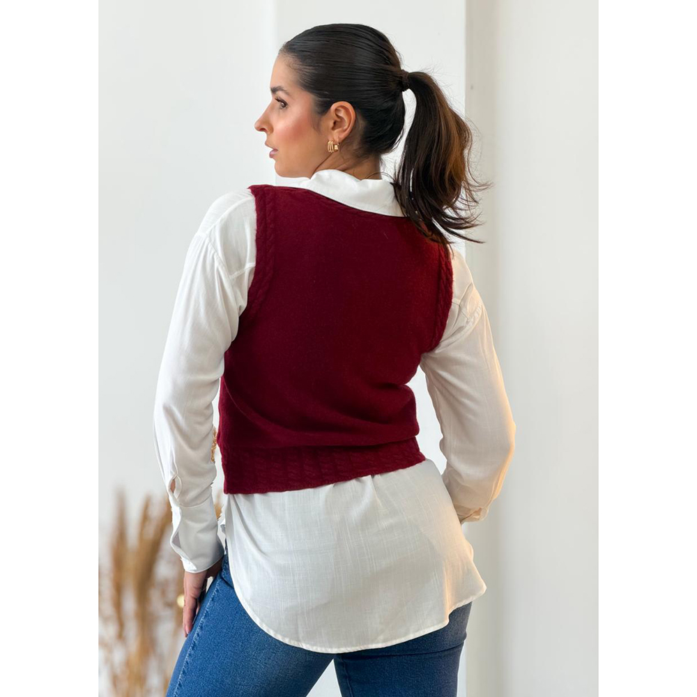 Colete Modal Marsala