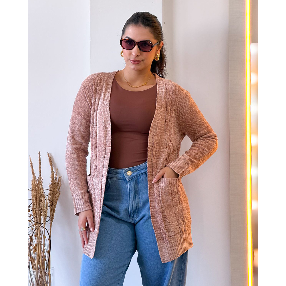 Cardigan Mousse Nude