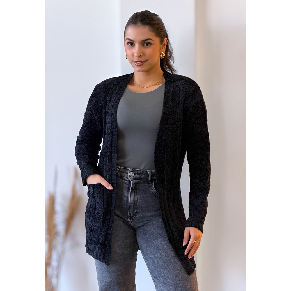 Cardigan Mousse Preto