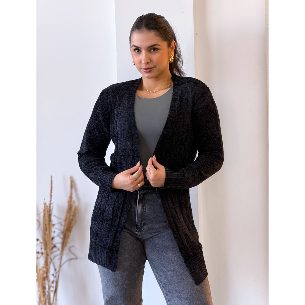 Cardigan Mousse Preto