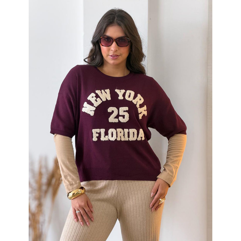 Blusa Modal New York Marsala